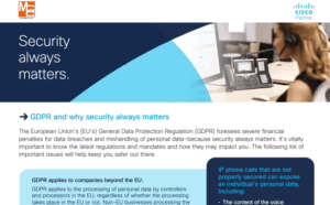 Webex GDPR Compliance Data Sheet